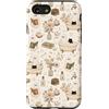 Spooky Ghost and Cat in a Bathroom Custodia per iPhone SE (2020) / 7/8 Gatto fantasma vintage floreale spettrale carino bagno libro amante