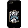 Cat Gaming Gamer Cat Lover Lag Custodia per iPhone SE (2020) / 7/8 Gamer Cat Lover Lag Happens I gatti aiutano a giocare