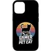 Retro Cat Gaming Controller Lover Custodia per iPhone 12/12 Pro Gamer Cat Lover Premi Start Pet Cat Retro
