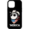 Merica USA Patriotic Cute Funny 4th of J Custodia per iPhone 12 Pro Max Pinball - Occhiali da sole a bandana con bandiera americana anni '70 e '80