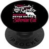 Siberian Cat Girl's Best Friend Funny Ki Girl's Best Friend Never Owned A Siberian Cat Funny Kitten PopSockets PopGrip Adesivo