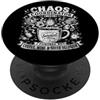 Sarcastic Chaos Coordinator by The Maest Divertente Mamma Chaos Coordinatore Caffè Vino PopSockets PopGrip Adesivo