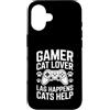 Cat Gaming Gamer Cat Lover Lag Custodia per iPhone 16 Gamer Cat Lover Lag Happens I gatti aiutano a giocare