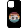 Retro Music Design Custodia per iPhone 12 Pro Max Amante della musica vecchia scuola con grafica boombox retrò