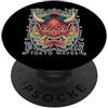 Hannya Oni Mask Aesthetic By TW Maschera giapponese del diavolo Hannya giapponese Oni Maschera Yokai Oni PopSockets PopGrip Adesivo
