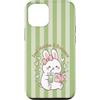 Animal Print Cute And Fun Custodia per iPhone 12/12 Pro Carino Kawaii Coniglio Bookish Bunny Verde Divertente Tè Matcha