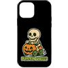 pumpkin car skeleton rider funny Hallowe Custodia per iPhone 12 mini Ruote Pumpkin Skeleton Rider