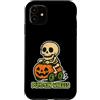 pumpkin car skeleton rider funny Hallowe Custodia per iPhone 11 Ruote Pumpkin Skeleton Rider