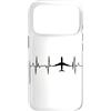 T-Shirts Grafiche de Aviazione Custodia per iPhone 17 Pro Aerei Cardiogramma Aviazione Amante Linea Cuore