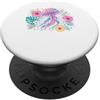 Aqua Bloom Creations Vivace Acquerello Meduse Tropical Floral Art PopSockets PopGrip Adesivo