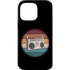 Retro Music Design Custodia per iPhone 14 Pro Max Amante della musica vecchia scuola con grafica boombox retrò