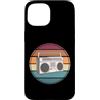 Retro Music Design Custodia per iPhone 15 Amante della musica vecchia scuola con grafica boombox retrò