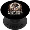 Bassotto vintage cane da caccia Field-Bred Well-Bred Gentleman Dackel Bassotto PopSockets PopGrip Adesivo
