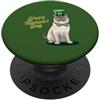 Siamese Kitten Lover PS Felice giorno di San Pawtrick - Giorno di San Patrizio Siamese Paw PopSockets PopGrip Adesivo