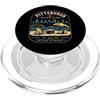 PGH Beach Club Funny Pittsburgh Designs Pittsburgh Beach Club Nessun oceano Nessun problema Yinz PGH 412 Amore PopSockets PopGrip per MagSafe