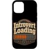 Jimbeels Custodia per iPhone 12/12 Pro Umorismo introverso caricamento frase ironica retro