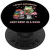 Bookworm Frog Reading Antisocial Introve Non sono antisociale solo nel profondo di una rana del libro PopSockets PopGrip Adesivo