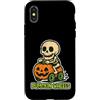 pumpkin car skeleton rider funny Hallowe Custodia per iPhone X/XS Ruote Pumpkin Skeleton Rider