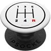 Gearbox Car Stick Drive Fashion (5 Speed Pomello del cambio manuale (5 velocità) PopSockets PopGrip Adesivo