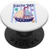 Sea Adventure Studio SEAS the DAY Barca a vela Ocean Explorer Design PopSockets PopGrip Adesivo