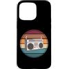 Retro Music Design Custodia per iPhone 15 Pro Max Amante della musica vecchia scuola con grafica boombox retrò