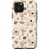 Spooky Ghost and Cat in a Bathroom Custodia per iPhone 11 Pro Gatto fantasma vintage floreale spettrale carino bagno libro amante