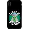 I Come In Peace PS Custodia per iPhone XS Max Vengo In Pace UFO Alien Amante