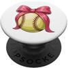 Softball Gifts For Baseball Players Coquette - Pallone da softball, design sportivo per giocatore di softball PopSockets PopGrip Adesivo