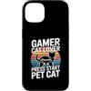 Retro Cat Gaming Controller Lover Custodia per iPhone 13 Gamer Cat Lover Premi Start Pet Cat Retro