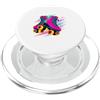 Roller Skating Quotes Retro 80s Aestheti Powered by Roller Skates Retro anni '80 Skating Skater PopSockets PopGrip per MagSafe