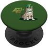 Tabby Kitten Lover PS Felice giorno di San Pawtrick - Tabby San Patrizio zampa PopSockets PopGrip Adesivo