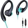 VJK Cuffie sportive cablate over ear cuffie con ganci per le orecchie microfono spina da 3,5 mm auricolari da corsa a prova di sudore per allenamento jogging palestra auricolari per computer