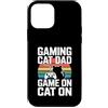 Retro Sunset Gamer Dad Gaming Custodia per iPhone 12 mini Gioco retrò gatto papà gioco su gatto su