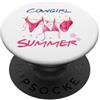 Western Beach Vibes Cowgirl Estate Spiaggia Vacanza Costumi Da Bag PopSockets PopGrip Adesivo