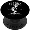 Phoenix AZ Kokopelli Souvenirs and Desig Phoenix Arizona Ballando Kokopelli Design invecchiato PopSockets PopGrip Adesivo