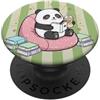 Animal Print Cute And Fun Carino Kawaii Panda Bookish Summer Green Fun Tea Matcha PopSockets PopGrip Adesivo