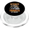 Funny Truck Driver Trucker Apparel Retired But ForeverA Trucker At Heart Funny Truck Driver PopSockets PopGrip per MagSafe