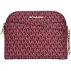 Michael Kors Jet Set Travel Medium Signature Logo Dome Crossbody Bag