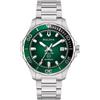 Bulova Stainless Steel Green Dial Bracelet Marine Star 98B471 by