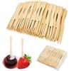 Aililong 200 Pezzi Forchette Legno 88mm per Patatine Fritte, Currywurst, Frutta - Party Posate Ecologiche USA e Getta