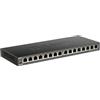 D-Link DGS-1016S switch di rete Non gestito Gigabit Ethernet (10/100/1000) Nero