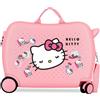 JOUMMA BAGS Hello Kitty Bows Trolley Cavalcabile Abs 50 cm 4 Ruote Rosa