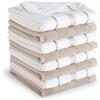 KitchenAid Albany - Set di 8 strofinacci, misto cotone, frappè/bianco, 30,5 x 30,5 cm