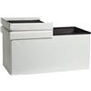 ECHTWERK Panca Flex, panca imbottita rivestita in finta pelle, panca poggiapiedi con vano portaoggetti, contenitore rettangolare, coperchio rimovibile, bianco, 38x76x37,5