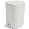 SPIRELLA - Pattumiera Akato 3L - Bianca - 16,4 x 21,5 x 23,4 cm - Coperchio a Pedale - Perfetta per Cucina e Bagno - Design Compatto e Pratico