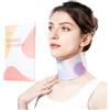 Cryslora Toppe riutilizzabili in silicone, maschera regolabile per il collo, maschera antirughe lavabile, per rassodare e rassodare, da utilizzare con crema (viola)