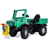 ROLLY TOYS- Mercedes-Benz Auto RollyUnimog Forst Edition 2020 (unimog, Veicolo a Pedale), incl. RollyPowerwinch, Sedile Regolabile, Pneumatici silenziosi, Singolo, Colore Verde Menta, Grande, 038244