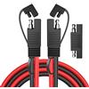 Cleqee Cavo di prolunga SAE 10AWG 0,3m/1ft con connettore SAE e adattatore di inversione di polarità per autoveicoli, pannello solare, motocicletta, auto, trattore