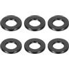 PATIKIL M6 Distanziali in Alluminio, 6pz Distanziali Metallici in Alluminio 6,2mm ID x 12mm OD x 1,5mm L Distanziatore a Vite in Alluminio Rotondo per Viti 1/4 o M6, Nero