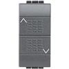 BTicino Commutatore Doppio Tasto L4027N BTicino - Design Antracite Elegante, Facile Installazione, 16A